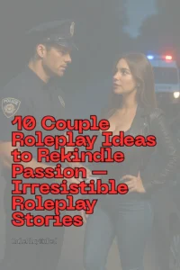 Couple Roleplay Ideas cover: police officer and woman flirting at night, symbolizing a power-and-authority fantasy.