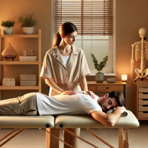 Physiotherapist Roleplay Story – The Healing Touch A warmly lit physiotherapy room where a professional female therapist gently massages the back of a relaxed male patient lying on a massage table, conveying comfort and subtle attraction. Explore "The Healing Touch," a sensual physiotherapist roleplay story where trust, professionalism, and hidden desires blend seamlessly. Experience the tension, intimacy, and irresistible attraction between a patient and his therapist. Discover more sensual roleplay scenarios that awaken your imagination. Explore "The Healing Touch," a sensual physiotherapist roleplay story where trust, professionalism, and hidden desires blend seamlessly. Experience the tension, intimacy, and irresistible attraction between a patient and his therapist. Discover more sensual roleplay scenarios that awaken your imagination.