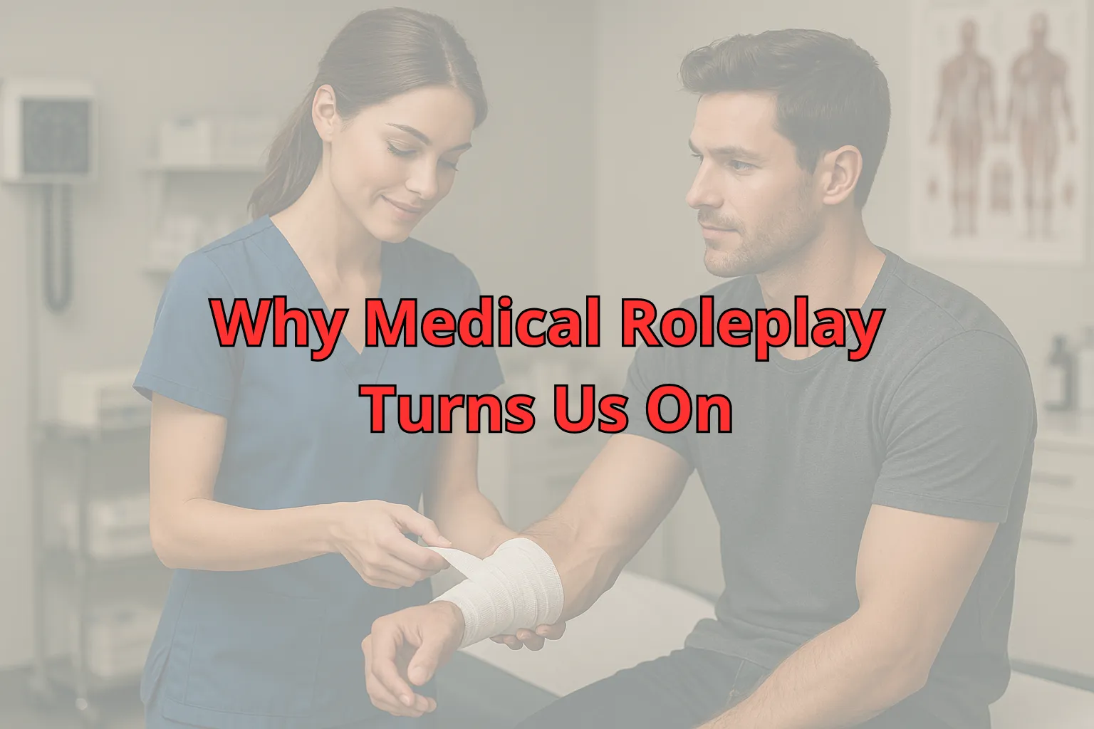 Nurse wrapping patient’s arm during check-up – Why Medical Roleplay Turns Us On
