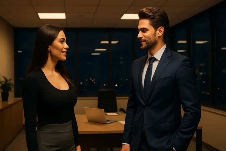 Dominant Boss Roleplay Scenario – CEO and Assistant in a Late-Night Office Meeting