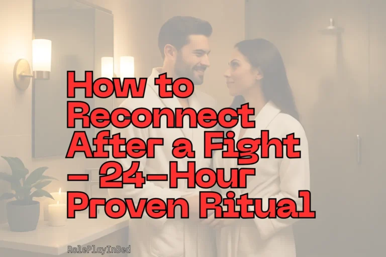 Couple in bathrobes smiling at each other in a cozy bathroom, representing intimacy and closeness – How to Reconnect After a Fight.